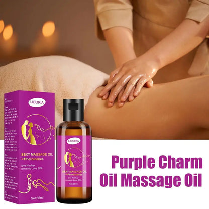 New Couple Essential Oil Purple Charming Massage Oil Stress Spa Women Relaxing Natural Essential Moisturizing Nourish Reduc