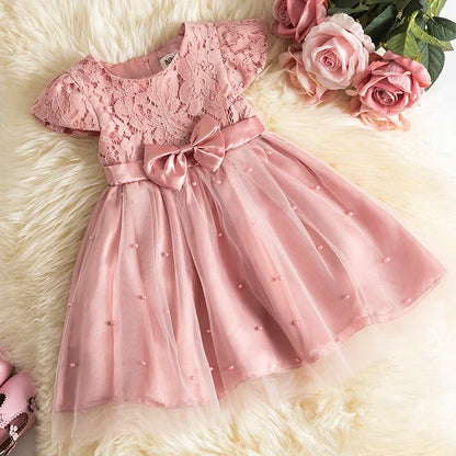 Baby Dresses For Girls Kids Wedding Bridesmaid Gown Toddler Tulle Infant Outfits Vestidos 1-5 Year