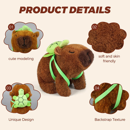1Pc Plush Walking Sound Moving Pet Kids Electric Capybara Back Turtle Toy