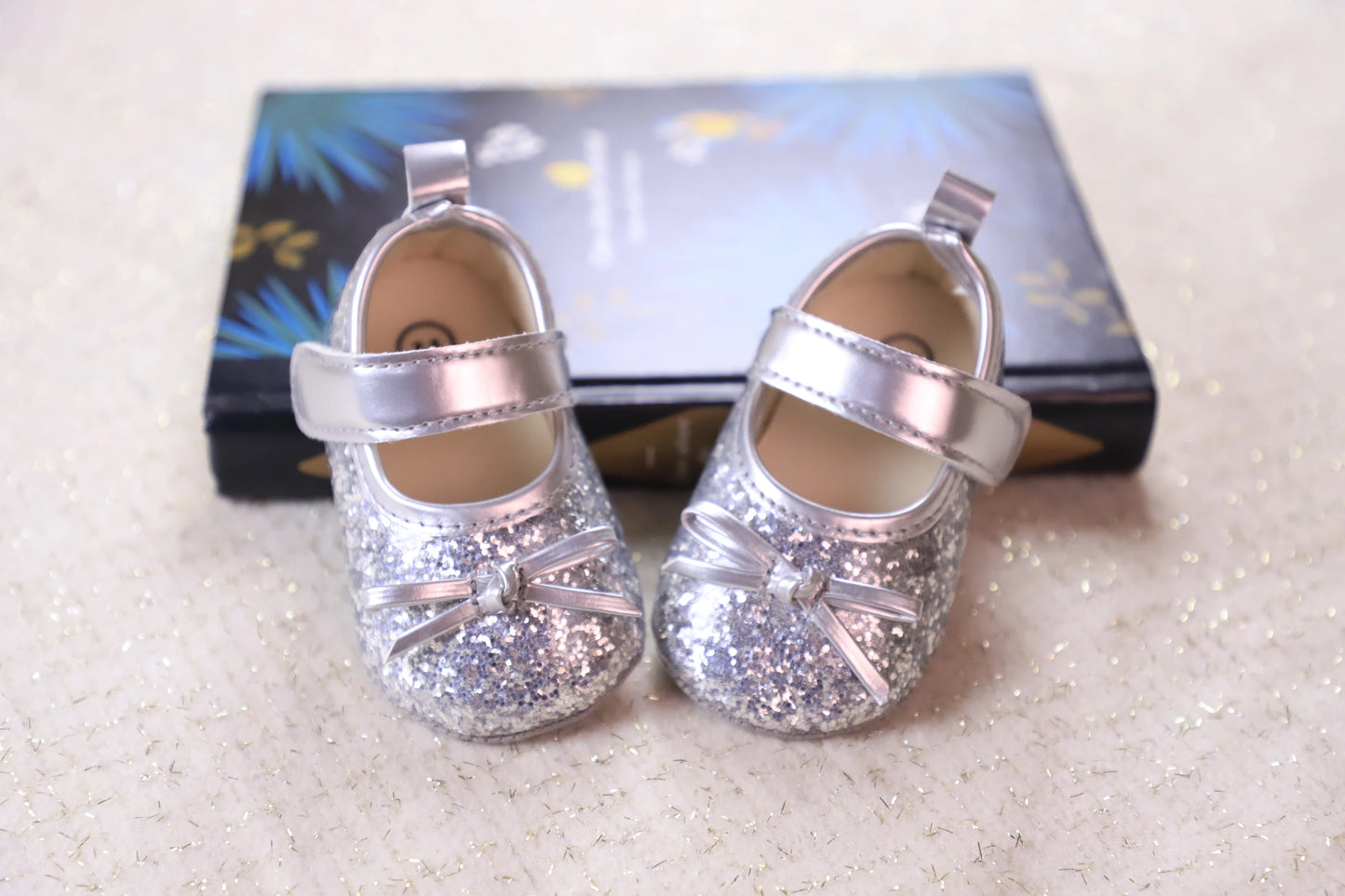 New baby toddler shoes sequin Korean casual fashion front shoes anti-drop shoes ins