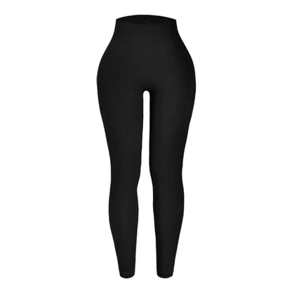 Thread Knited Leggings Women Seamless Slim Tights Gym Trainning Running High Waist Hip Liftting High Elastic Yoga Fitness Pants