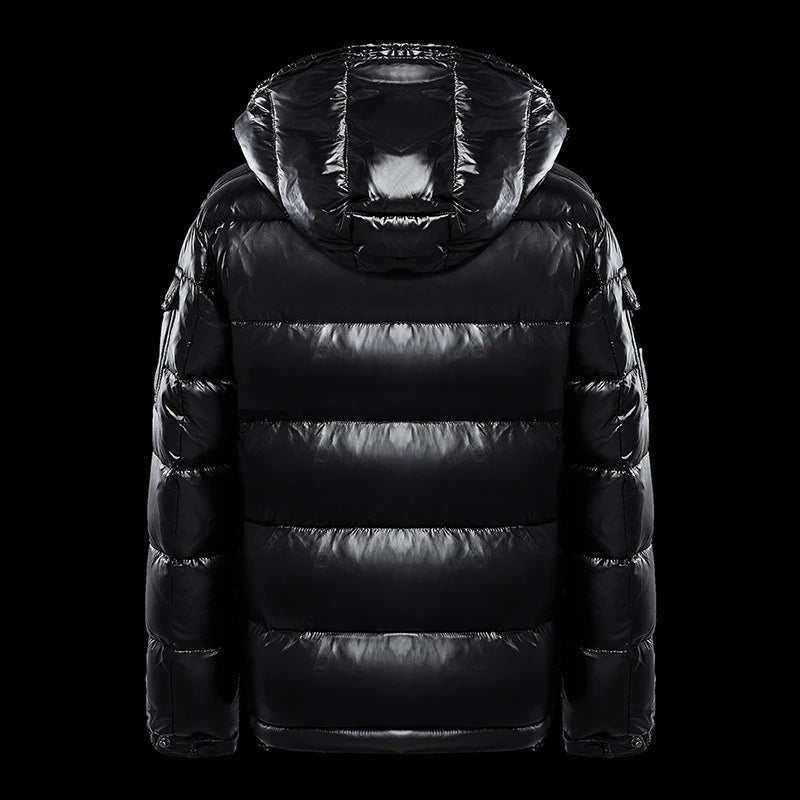 Winter Mens Shiny Down Parkas Coats Man Mountain Ski Cotton Thermal Coats Men Thick Windbreaker Hooded Jacket Clothing