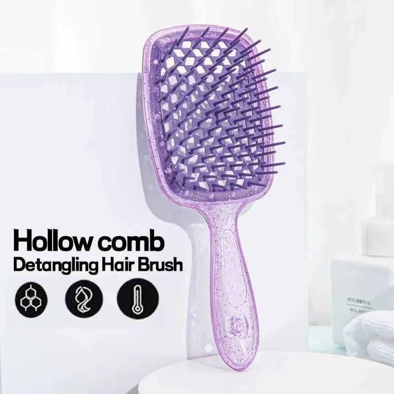 Sequin Detangling Hair Brush Massage Combs Tangled Hair Comb