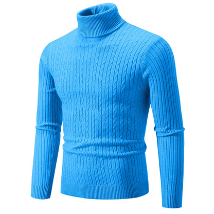 Winter High Neck Thick Warm Sweater Men Turtleneck Brand Mens Sweaters