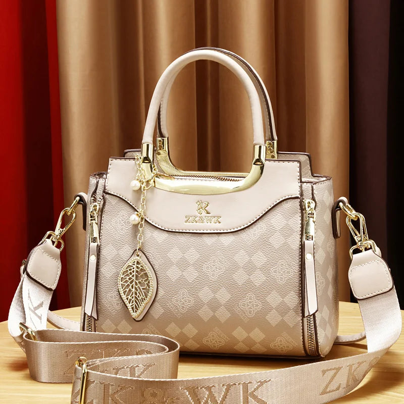Fashion chequered women's handbag, foreign texture shoulder bag crossbody bag