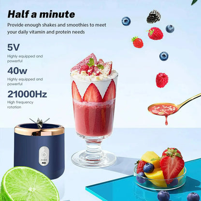 Electric Fruit Juicer Multifunctional Double Cup Portable Juicer Fruit Blender Milkshake Juice Maker USB Smoothie Blender