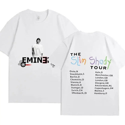 Eminem Graphic Print T Shirt Hip Hop Streetwear Rock T Shirt Short Sleeve Fashion Casual Crew Neck Plus Size T Shirt Women