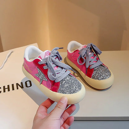 Girls Glitter Board Shoes Fashionable Sports Shoes Versatile Kids Shoe for Girl Toddler Boy Shoe Casual Shoes Tenis Кроссовки