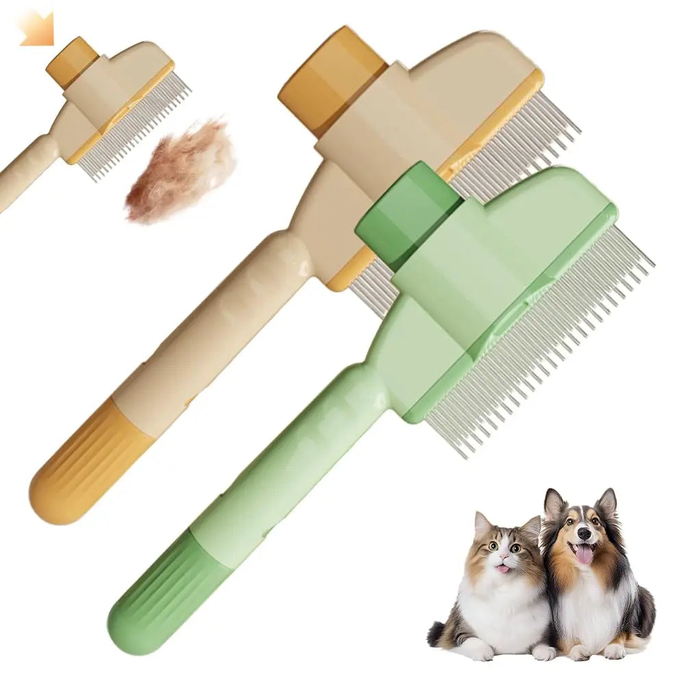 Pet Comb Professional Open Knot Pet Hair Removal Brush Durable Self Cleaning Dog Cat Grooming Massage Brush Pet Accessories