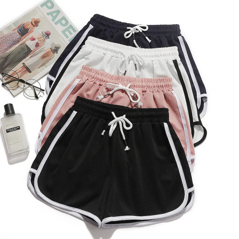 Women yoga Shorts Summer outer wear mid-waist casual loose straight pants