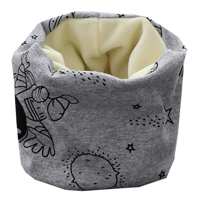 Autumn Winter Children Scarf Kids O-Ring Scarves Knitted Plush Boys Girls Neck Collars Warm Kids Neckerchief Children Bufandas