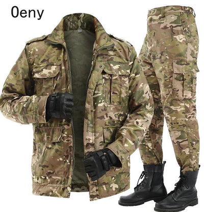 Men's Soft Tracksuit Outdoor Camouflage Suit Uniform Python Pattern Wear-resistant Overalls Labor Insurance Clothes Men Hombre