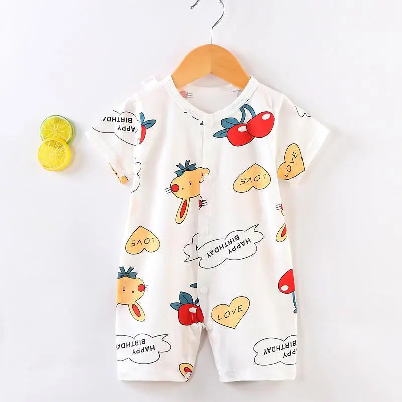 0-2 Age Mickey Newborn Baby Jumpsuit Summer Clothing Short Sleeved Infant Onesie Cotton Soft Baby Girl Rompers Toddler Costume