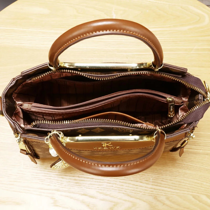 Fashion chequered women's handbag, foreign texture shoulder bag crossbody bag