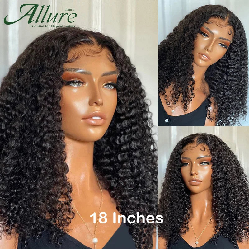 Deep Wave Lace Front Wig Human Hair Wigs For Black Women Curly Brazilian Remy Hair Wigs Glueless Water Wave Part Lace Wig Allure