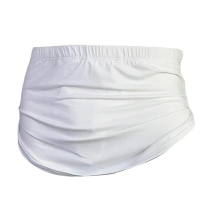 Detachable Crotch Button And Closed Boxer Shorts Men Ice Silk Underwear Boxer Sexy Underpants Breathable Home Panties