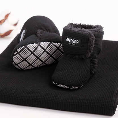 Newborn Infant Baby Girls Boys Warm Fleece Winter Booties First Walkers Slippers Shoes