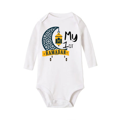 My First Ramadan Baby Romper Long Sleeve Print Infant Bodysuits Ramadan Newborn Jumpsuits Islamic Muslim Festival Clothing