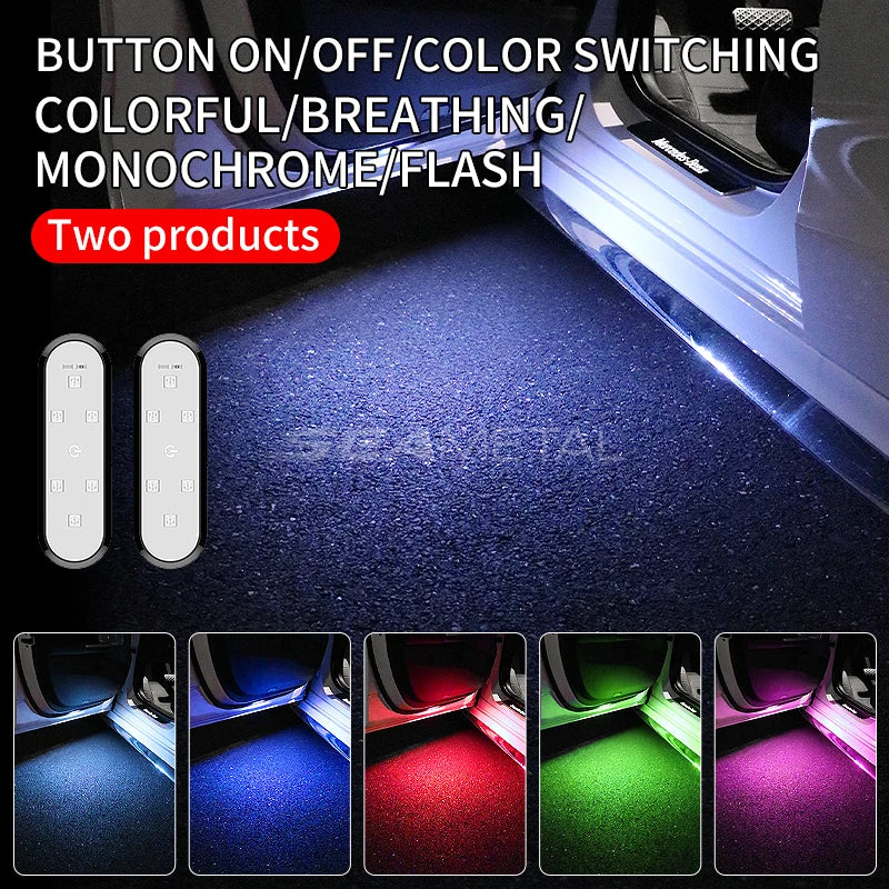 BLALION Car Door Lights LED Welcome Light Magnetic Control USB Charging Auto Open Door Safe Anti-collision Emergency Signal Lamp