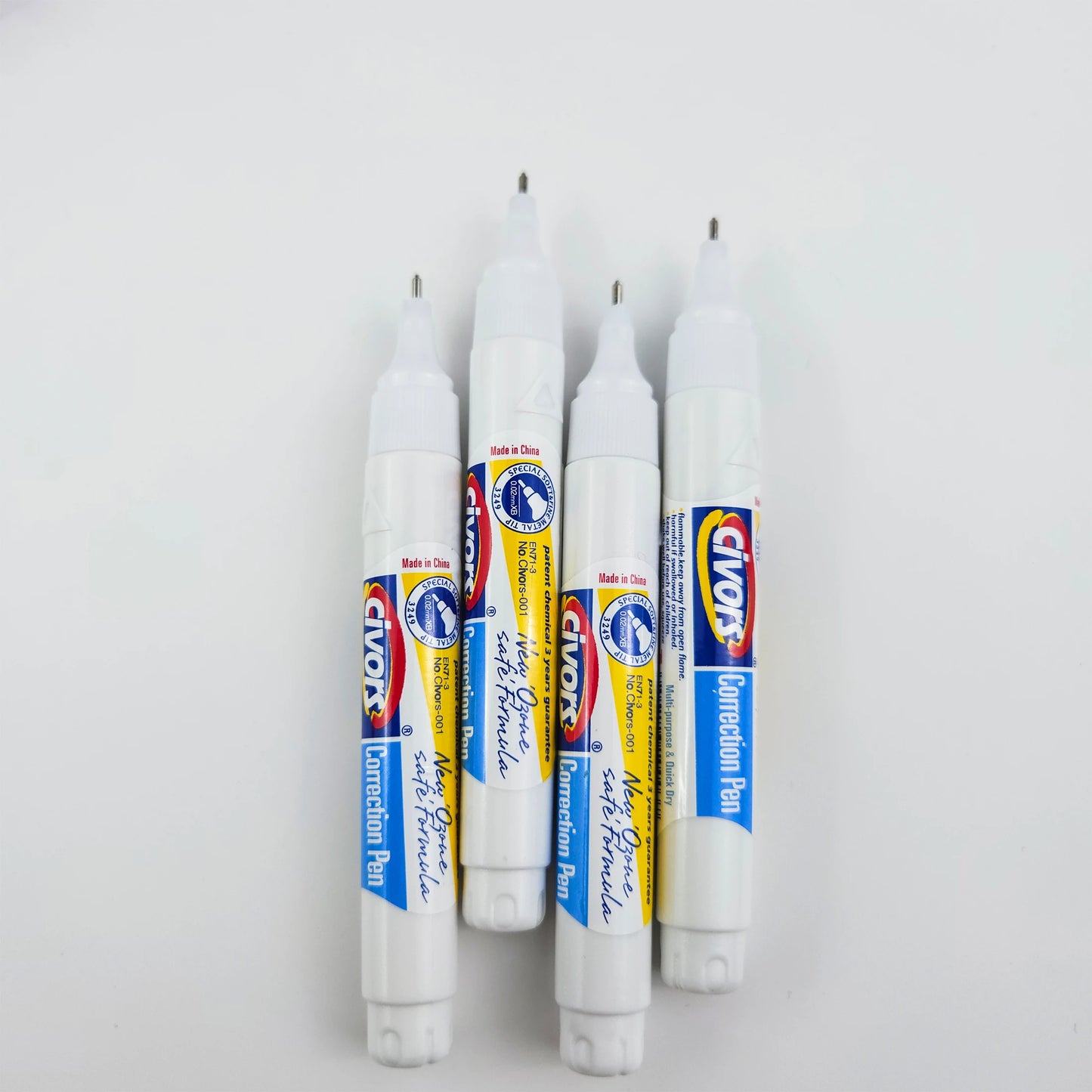 4 sale Wholesale Metal Headed Error Correction Fluid Pen for Student stationery, quick drying Volume 10ml, Metal tip 0.02mm