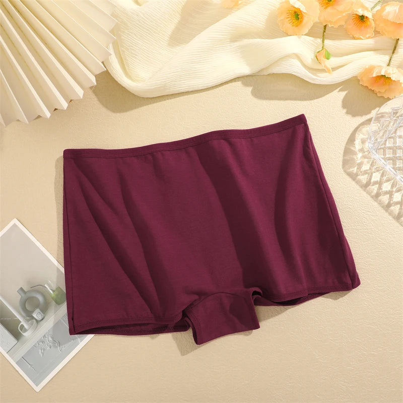 2pcs Women's Cotton Boxers Panties Female Seamless Sports Boyshorts Underwear Female Solid Soft Lingerie Safty Shorts XS-XL 2024