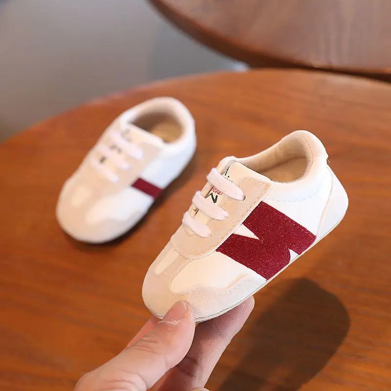 Newborn Baby Classic Sneakers Letters Splicing Baby Casual Shoe Anti-slip Hundred Walking Baby Boys Girls Baby Shoes 0-18 Months