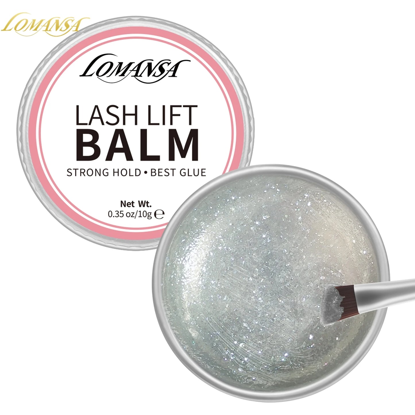 Lomansa Solid Glue 10g Lash Lift Glue Eyelash Glue Balm Fruit Flavor 2 in 1 Lifting Curling Adhesive For Lash Perm Makeup Tool