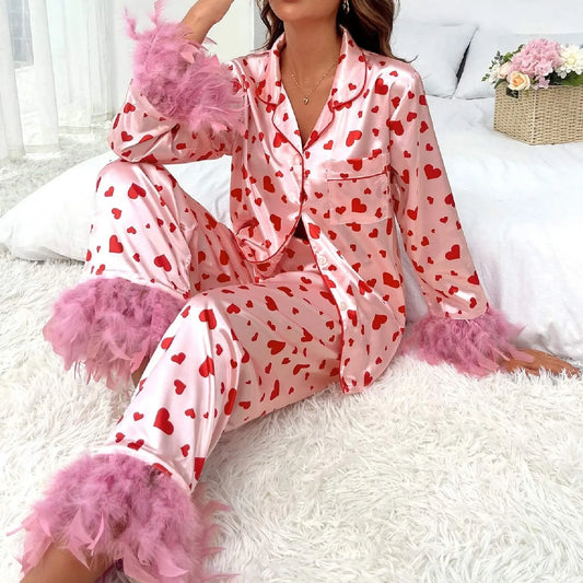 Printed Pyjama Sets For Women Soft Two Piece Loungewear Sets Sleeveless Tops Shorts Matching Pyjamas Nightwear