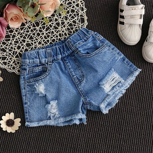 Children Summer Shorts Girls Denim Shorts Fashion Girl Short Blue Jeans Children Pants Girls Shorts Teenage Clothes 8 10 12 14 Y