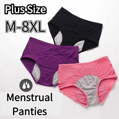 Leak Proof Menstrual Panties Breathable Physiological Pants Sexy Women Underwear Period Plus Size Briefs Cotton Female Briefs