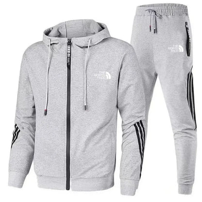 2024Men's Suit Two-Piece Tracksuit Casual Sports Jacket+Trousers Harajuku Sports Suit Spring And Autumn Hoodie Sportswear