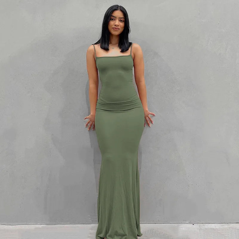 Slip Sleeveless Backless Maxi Dress Women 2025