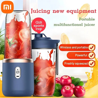 Electric Fruit Juicer Multifunctional Double Cup Portable Juicer Fruit Blender Milkshake Juice Maker USB Smoothie Blender