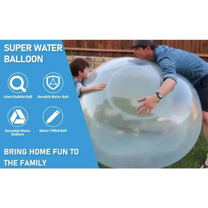 Decompression super large inflatable balloon water bubble ball, giant elastic inflatable ball TPR interactive swimming pool toy