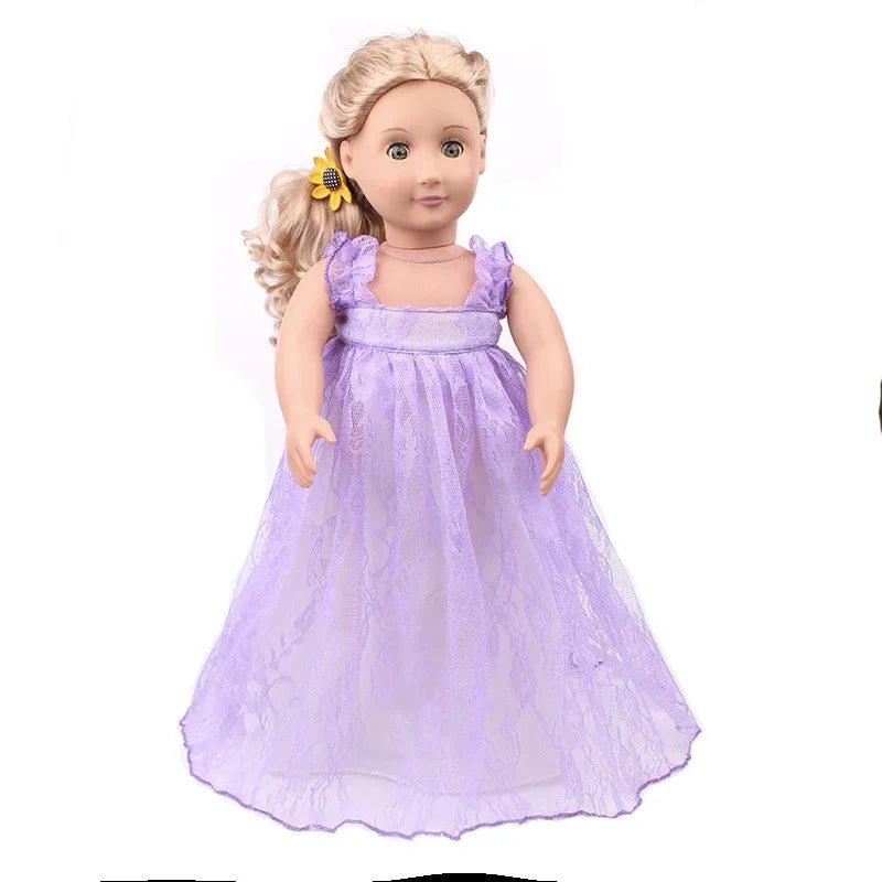 18 inch Girls Doll Winter Coat Dress Suit for 43cm Baby Doll Outfit Skirt