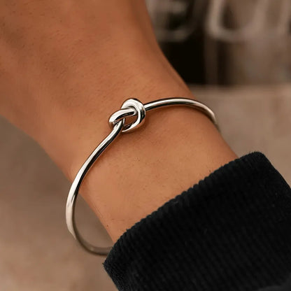 Stainless Steel Bracelets Vintage Men's Fashion Woven Twist Texture Bangles For Women Jewelry