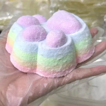 Handmade Silicone Squishy Rainbow Cat's Paw