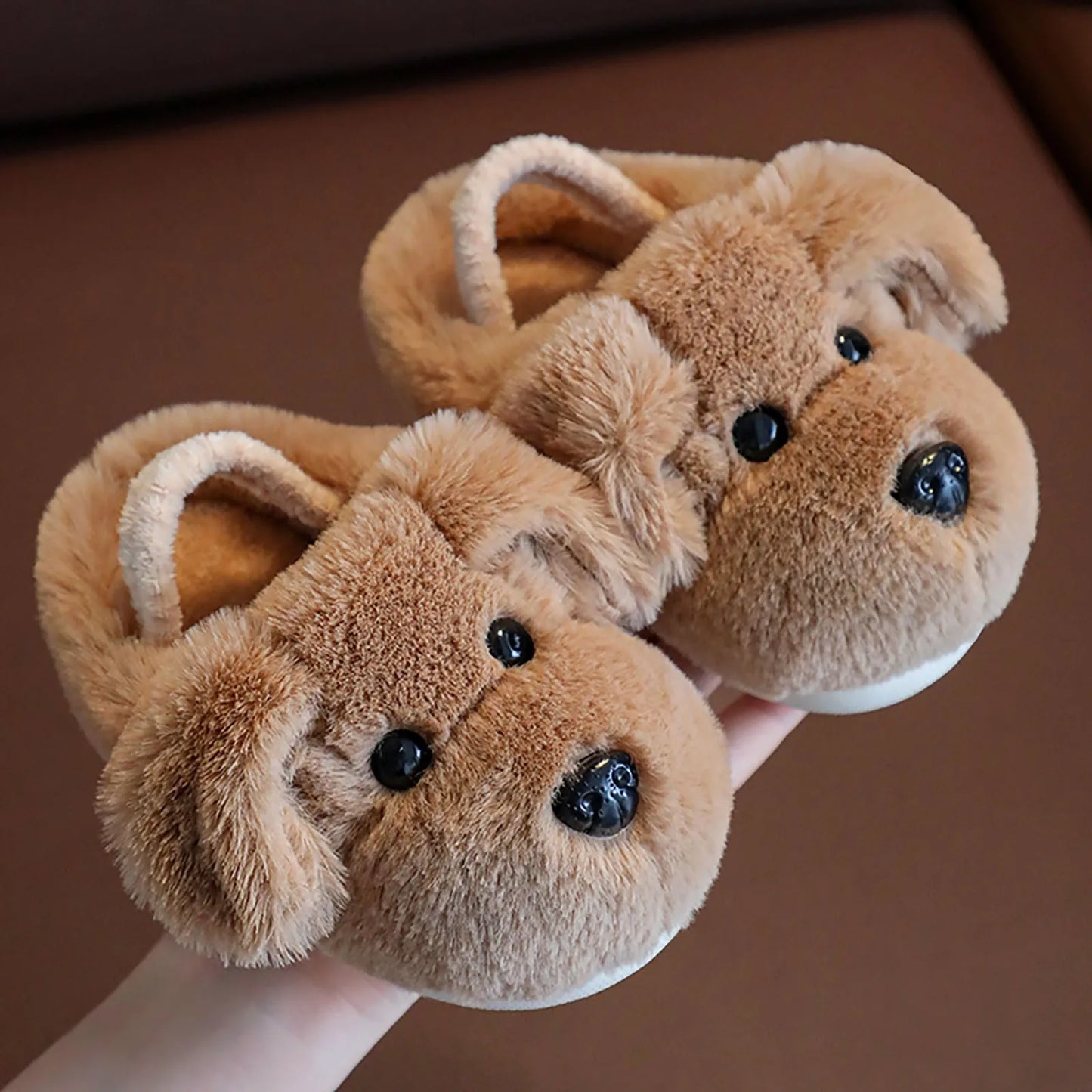 Children's Cotton Slippers for Boys Aged 1-5 Years Old Cute Cartoon Girls' Slippers Infants and Young Children Autumn and Winter