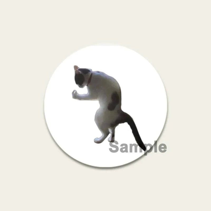 32/44/58mm Funny Cute Cat Badge Round Creative Brooches Fashion DIY Backpack Jewelry Accessory Gifts HD Print Handmade Pins