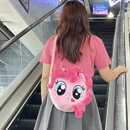 Kawaii My Little Pony Plush Bag Cute Anime Friendship Is Magic Doll Shoulder Bag Large Capacity Storage Bag Girl Birthday Gift