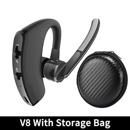 Wireless Bluetooth Single Earphone With HD Mic Stereo Headset