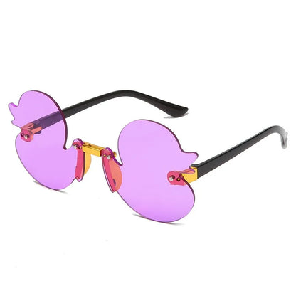 Fashion Children'S Sunglass Rimless Cartoon Duck Shape Sunshade Anti-Ultraviolet Glasses Party Decorative Glasses For Child Kids