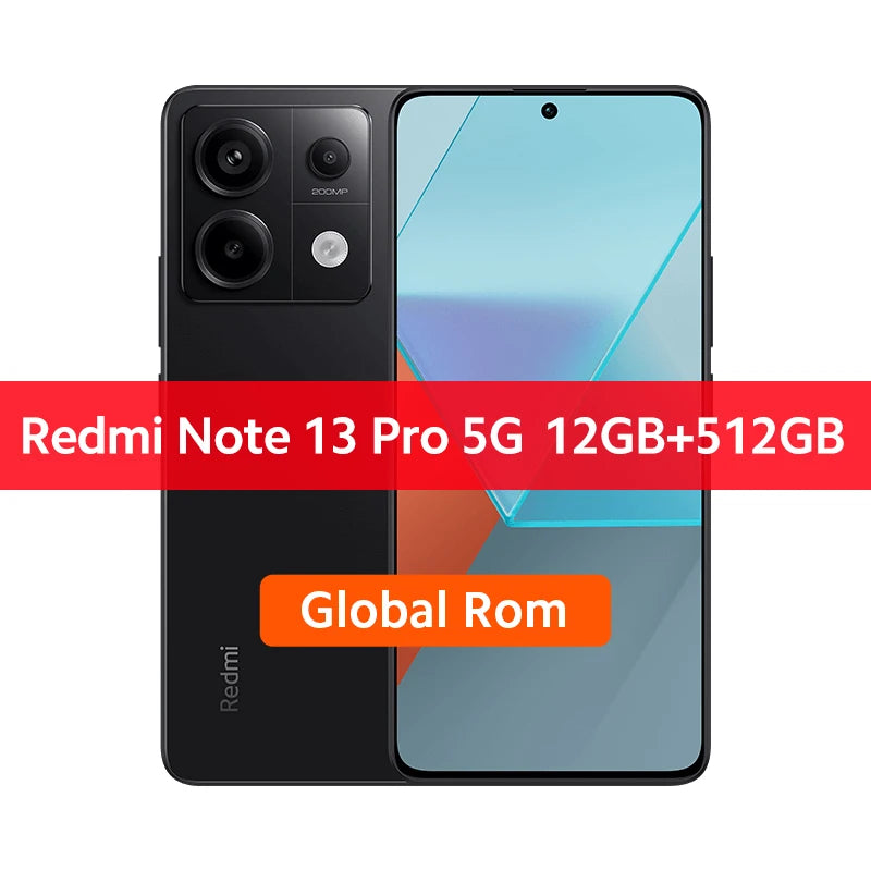 Redmi Note 13 Pro Global ROM Xiaomi Snapdragon 7S Gen 2 Smartphone 6.67" 1.5K Display 67W Charging 5100mAh 200MP OIS Camera