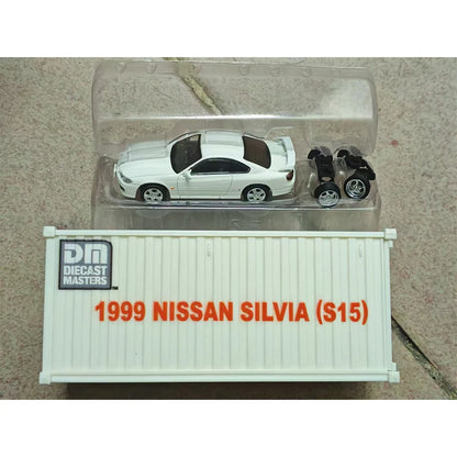 New DM 1:64 container car DieCast Master1999 Nissan Silvia S14 S15 alloy car model in stock Child Collection toy gift