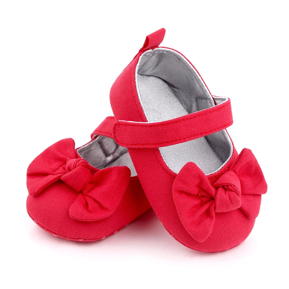 Baby Girl Princess Shoes Soft PU Classical Bowknot Beautiful and Cute for Newborn Girl Spring and Summer Prewalking 2023 Fashion